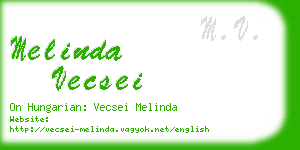 melinda vecsei business card